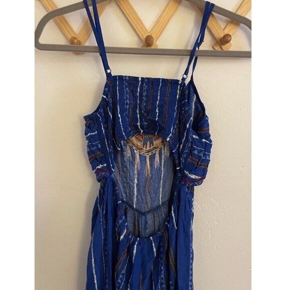 Flying Tomato Jumpsuit Women's Small Sleeveless Wide Leg Tribal Stripe Open Back - Picture 6 of 7